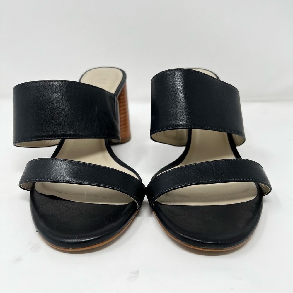 Black Leather Women's Sandals - Picture 4 of 9